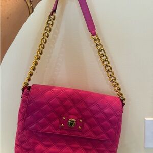 Marc Jacobs Fuchsia Pink Quilted Shoulder Bag with Gold Chain - NEVER WORN